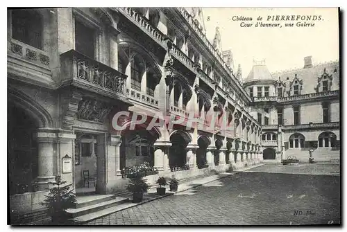 Ansichtskarte AK Chateau de Pierrefonds Cour d'Honneur une Galerie