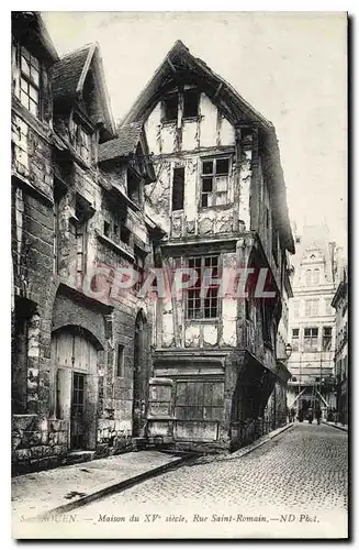 Cartes postales Rouen Maison du XV siecle rue Saint Romain