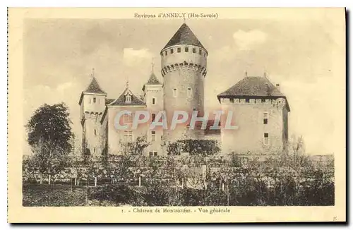 Cartes postales Environs d'Annecy Hte Savoie chateau de Montrottier vue generale