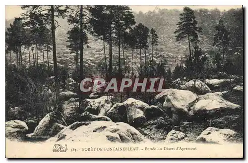 Ansichtskarte AK Foret de Fontainebleau Entree du Desert d'Apremont