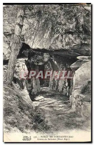 Ansichtskarte AK Foret de Fontainebleau Grotte du Serment Mont Aigu