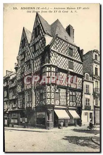 Cartes postales Angers M et L ancienne Maison XV siecle