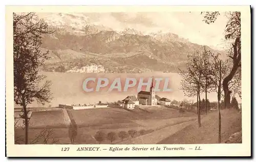 Ansichtskarte AK Annecy Eglise de Sevrier et la Tournette