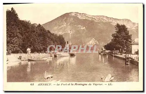 Cartes postales Annecy Le Port et le Montagne de Veyrier