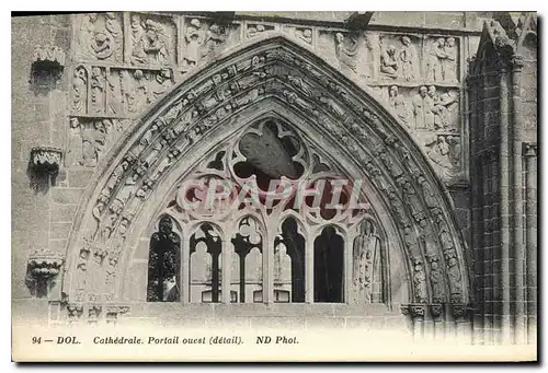 Cartes postales Dol Cathedrale Portail ouest detail