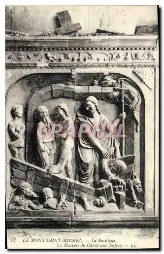 Cartes postales Le Mont Saint Michel la BAsilique la Descente du Christ aux Enfers