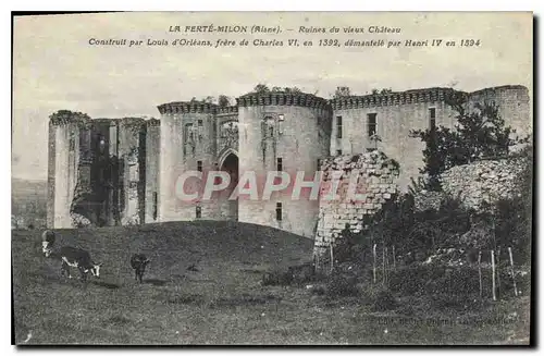 Ansichtskarte AK La Ferte Milon Aisne Ruines du vieux Chateau