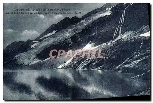 Ansichtskarte AK Dauphine Massif des Rousses Le lac de la Fare er les Grandes Rousses