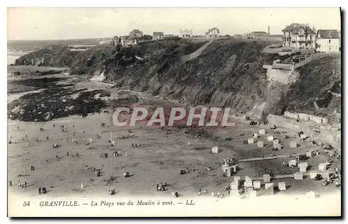 Ansichtskarte AK Granville La Plage vue du Moulin a vent