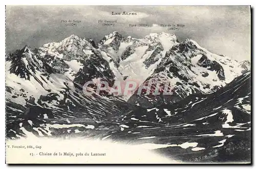 Cartes postales Chaine de la Meije pres du Lantaret