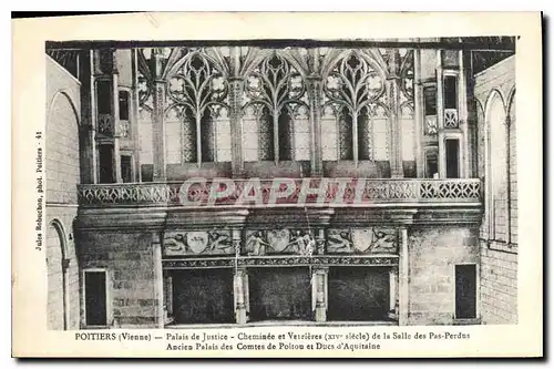 Ansichtskarte AK Poitiers Vienne Palais de Justice Cheminee et Vesrieres de la Salle des Pas Perdus Ancien Palais