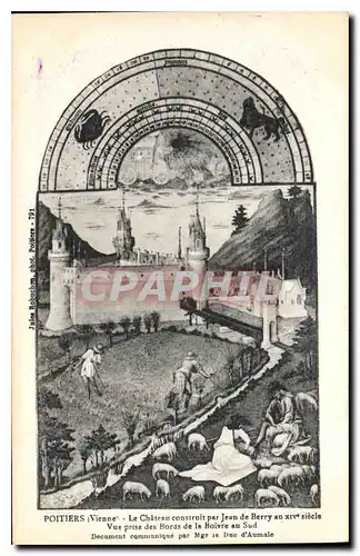 Cartes postales Poitiers Vienne Le Chateau construit par Jean de Berry Vue prise des Bords de la Boivre au Sud