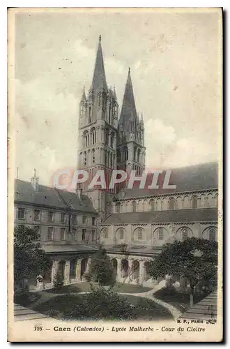 Cartes postales Caen Calvados Lycee Mallherbe Cour du Cloitre