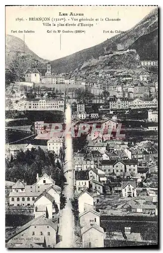 Ansichtskarte AK Les Alpes Briancon Vue generale et la Chaussee Ville la plus elevee d'Europe