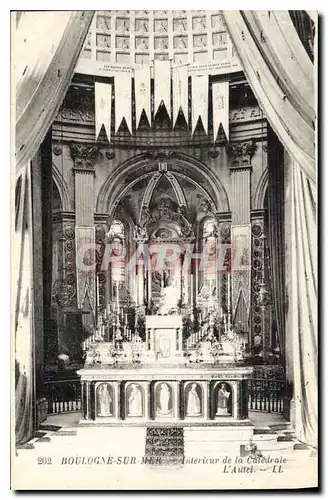 Cartes postales Boulogne sur Mer Interieur de la Cathedrale l'Autel