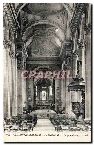 Cartes postales Boulogne sur Mer La Cathedrale La Grande Nef