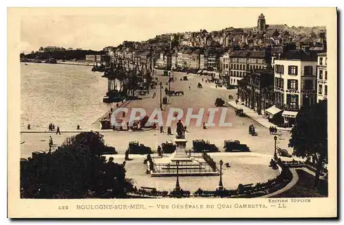 Ansichtskarte AK Boulogne sur Mer Vue generale du Quai Gambetta