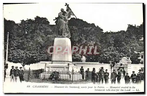 Ansichtskarte AK Chambery Monument des Savoyards morts pour la Patrie