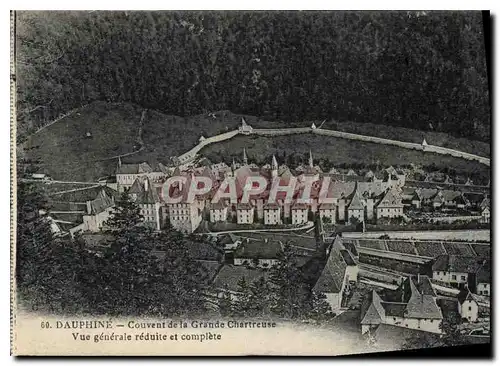 Cartes postales Dauphine Couvent de la Grande Chartreuse Vu generale reduite et complete