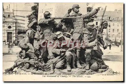 Ansichtskarte AK Le Mans Le Monument de Chanzy L'Attaque Militaria