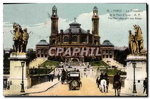 Ansichtskarte AK Paris le Trocadero et le Pont d'Iena