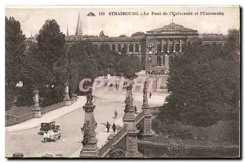 Ansichtskarte AK Strasbourg Le Pont de l'Universite et l'Universite