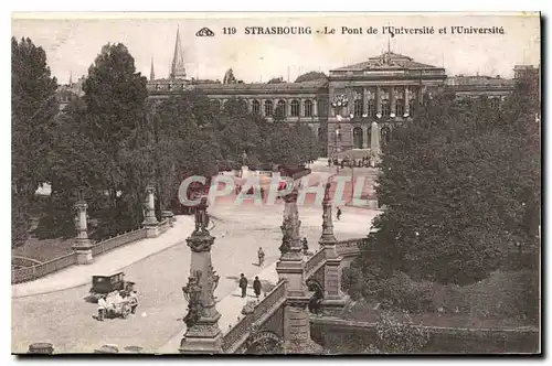 Cartes postales Strasbourg Le Pont de l'Universite et l'Universite