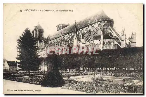 Cartes postales Bourges La Cathedrale vue laterale Sud