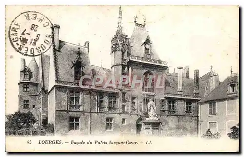 Cartes postales Bourges Facade du Palais Jacques Coeur