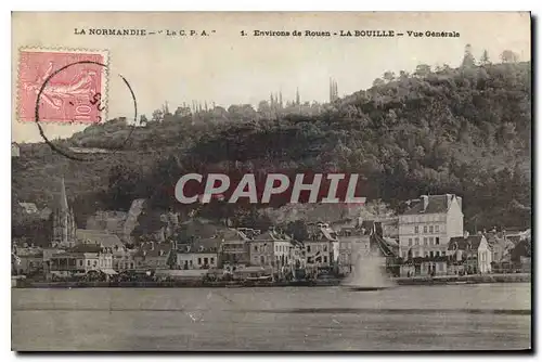 Cartes postales La Normandie La C P A Environs de Rouen La Bouille Vue generale