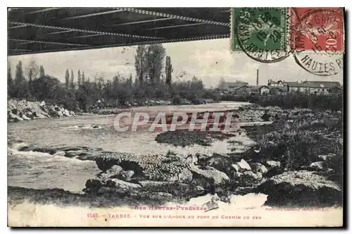 Cartes postales Les Hautes Pyrenees Tarbes Vue sur l'Abour au font du Chemin de fer