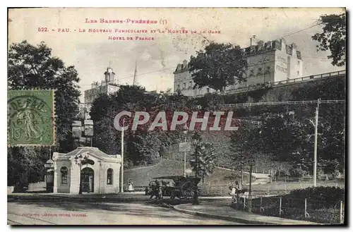 Cartes postales Pau Le Nouveau Funiculaire Hotel de France