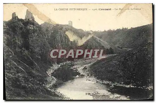Cartes postales La Creuse Pittoresque Crozant Les Ruines et la Creuse