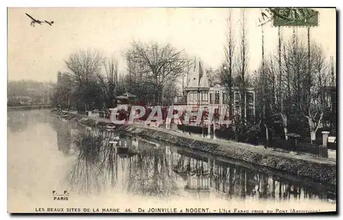 Cartes postales Les Beaux Sites de la Marne De Joinville a Nogent L'Ile Fanac prise du Pont Artistique