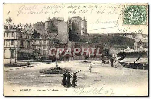 Cartes postales Dieppe Vue vers le Chateau