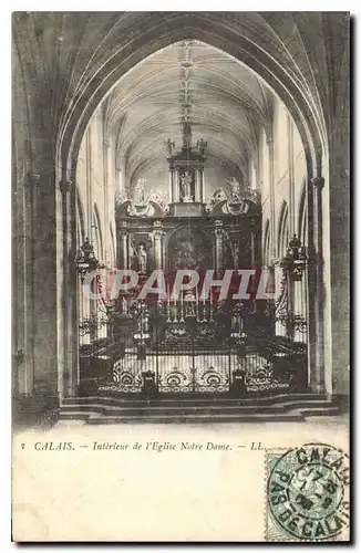 Ansichtskarte AK Calais Interieur de l'Eglise Notre Dame