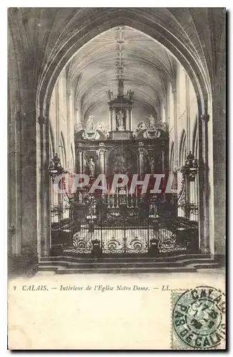 Cartes postales Calais Interieur de l'Eglise Notre Dame