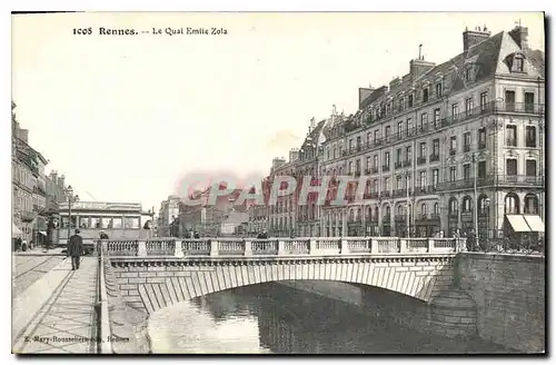 Ansichtskarte AK Rennes Le Quai Emile Zola