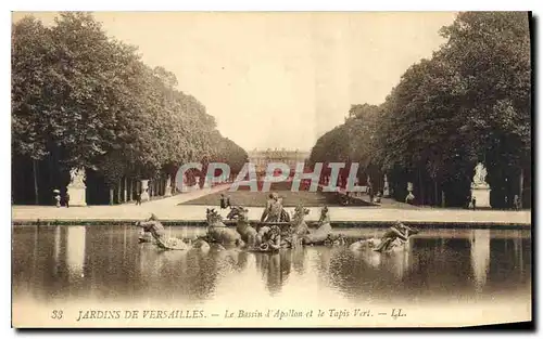 Ansichtskarte AK Jardins de Versailles Le Bassin d'Apollon et le Tapis Vert