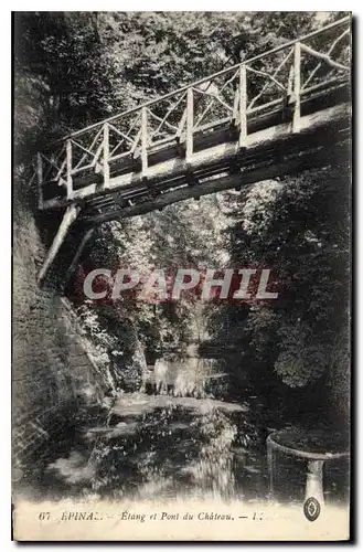 Cartes postales Epinal Etang et Pont du Chateau