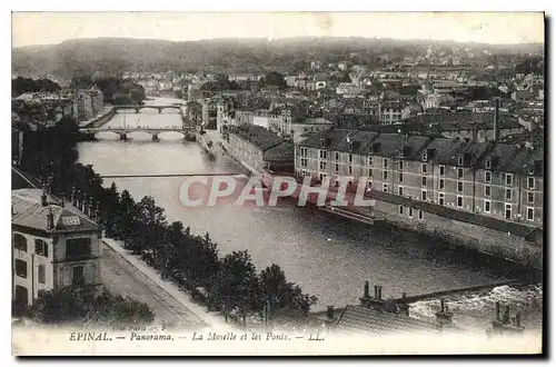 Ansichtskarte AK Epinal Panorama La Moselle et les Ponts