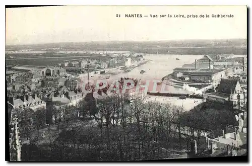 Ansichtskarte AK Nantes Vue sur la Loire prise de la Cathedrale