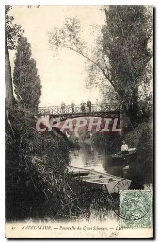 Ansichtskarte AK Saint Maur Passerelle du Quai Schaken