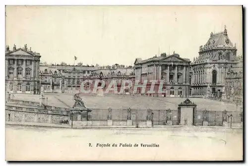 Cartes postales Facade du Palais de Versailles