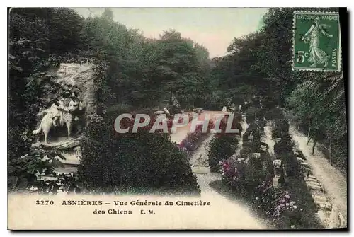 Cartes postales Asnieres Vue generale du Cimetiere des Chiens