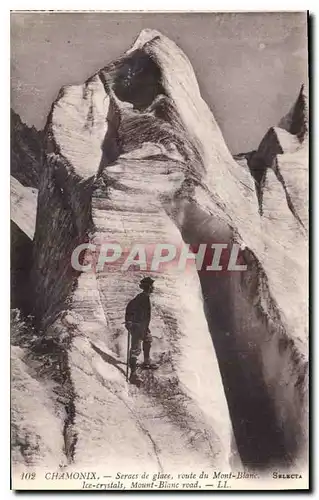 Ansichtskarte AK Chamonix Seracs de glace route du Mont Blanc