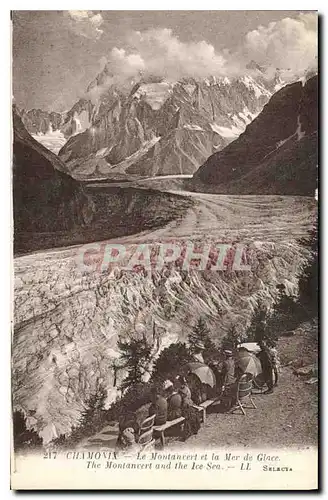 Cartes postales Chamonix Le Montancert et la Mer de Glace