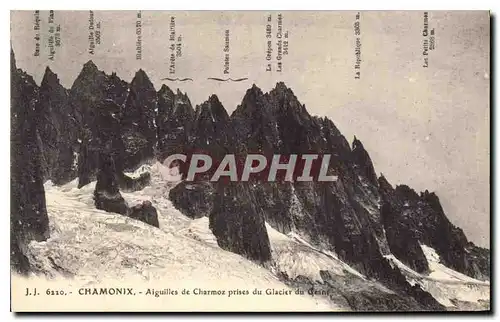 Ansichtskarte AK Chamonix Aiguilles de Charmoz prises du Glacier