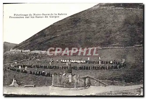 Ansichtskarte AK Pelerinage de Notre Dame de la Salette Procession sur les flancs du Gargas