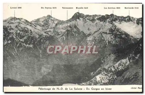 Cartes postales Pelerinage de N D de la Salette De la Bonne mere Du Gargas en hiver